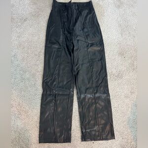 Pink Lily Women’s Sleek Black Leather Pants